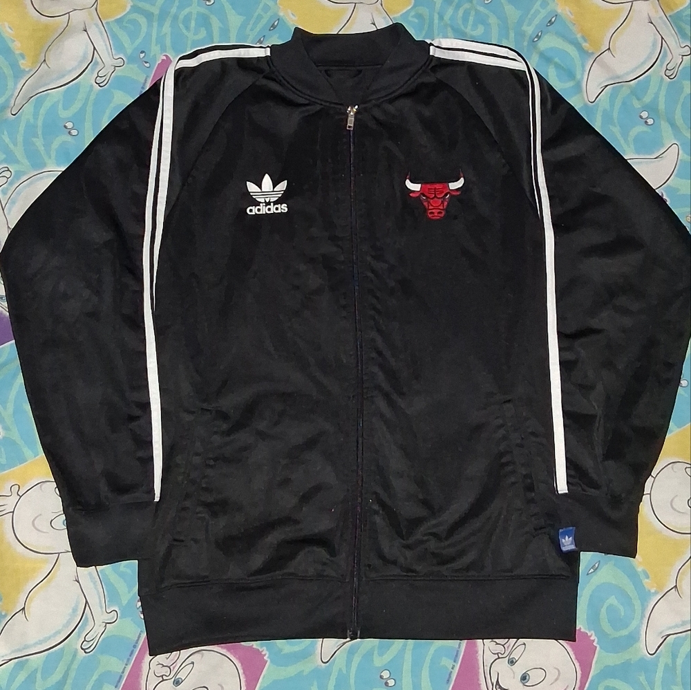 Y2K Adidas Tredoil Chicago Bulls Vintage Track Jacket NBA Basketball